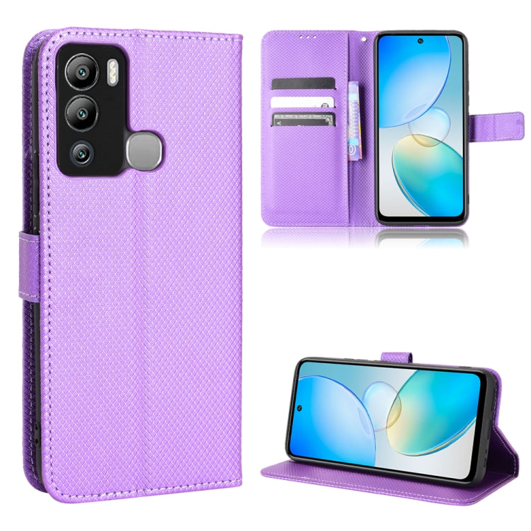 For Infinix Hot 12i Diamond Texture Leather Phone Case