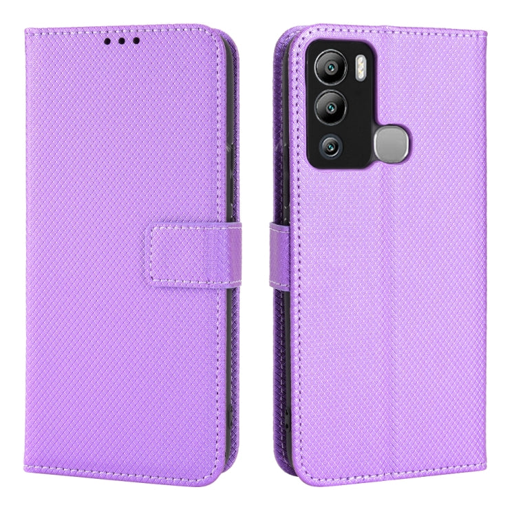 For Infinix Hot 12i Diamond Texture Leather Phone Case