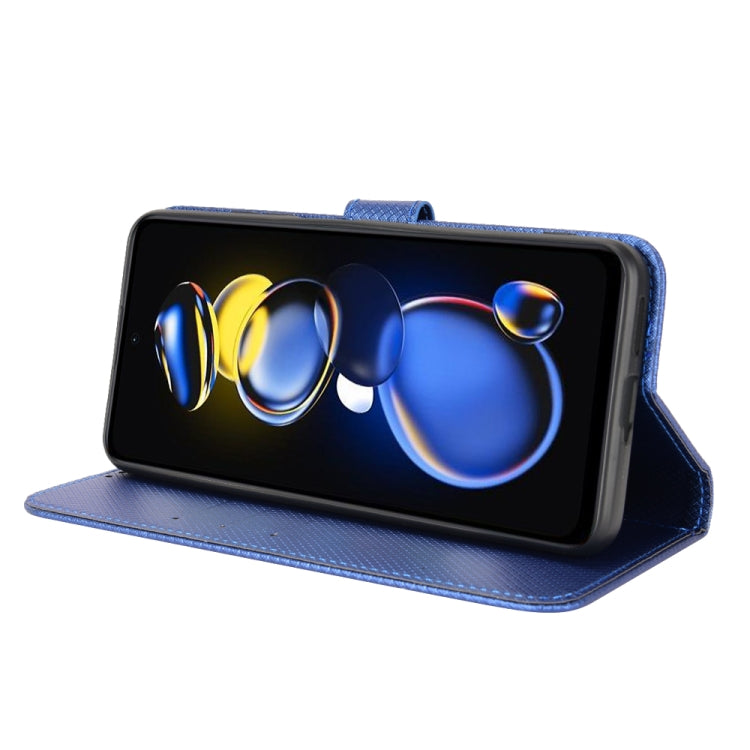 For Xiaomi Redmi Note 11T Pro 5G Diamond Texture Leather Phone Case