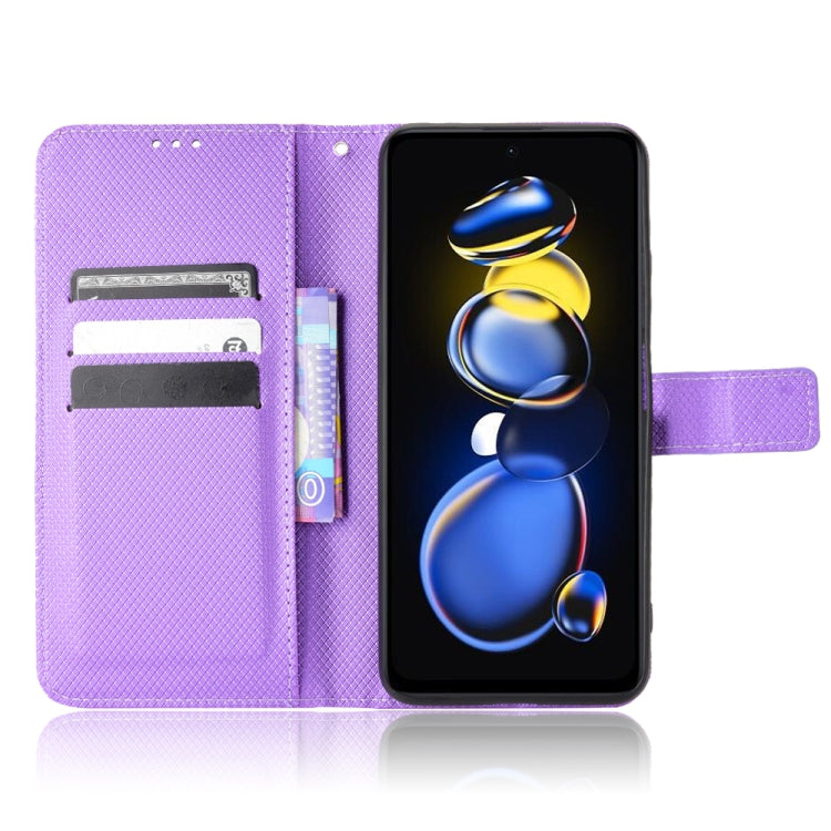 For Xiaomi Redmi Note 11T Pro 5G Diamond Texture Leather Phone Case