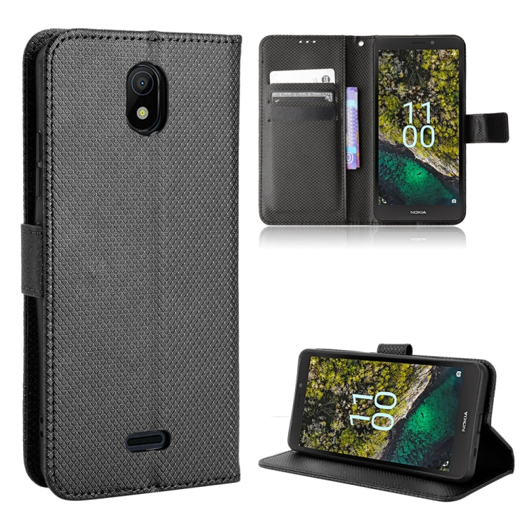 For Nokia C100 Diamond Texture Leather Phone Case