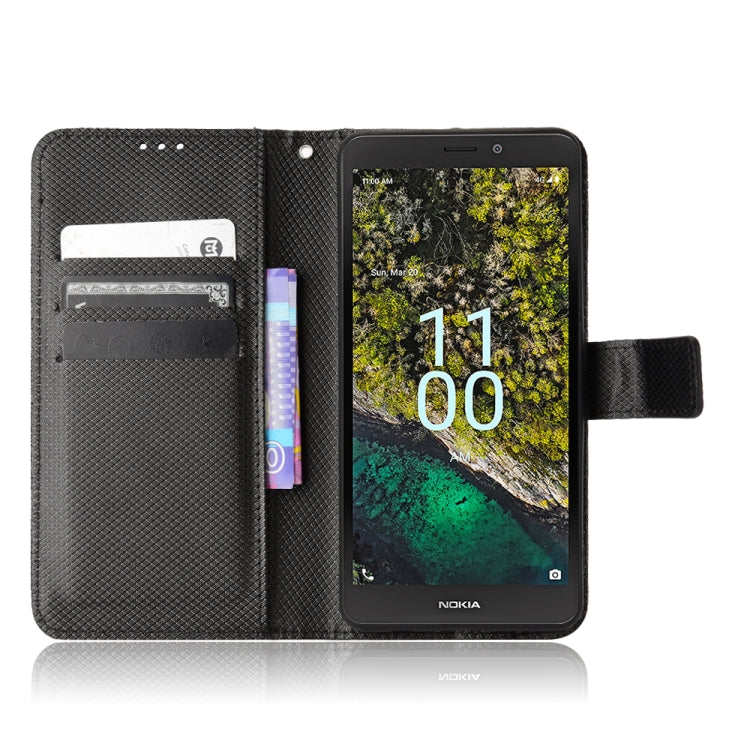 For Nokia C100 Diamond Texture Leather Phone Case