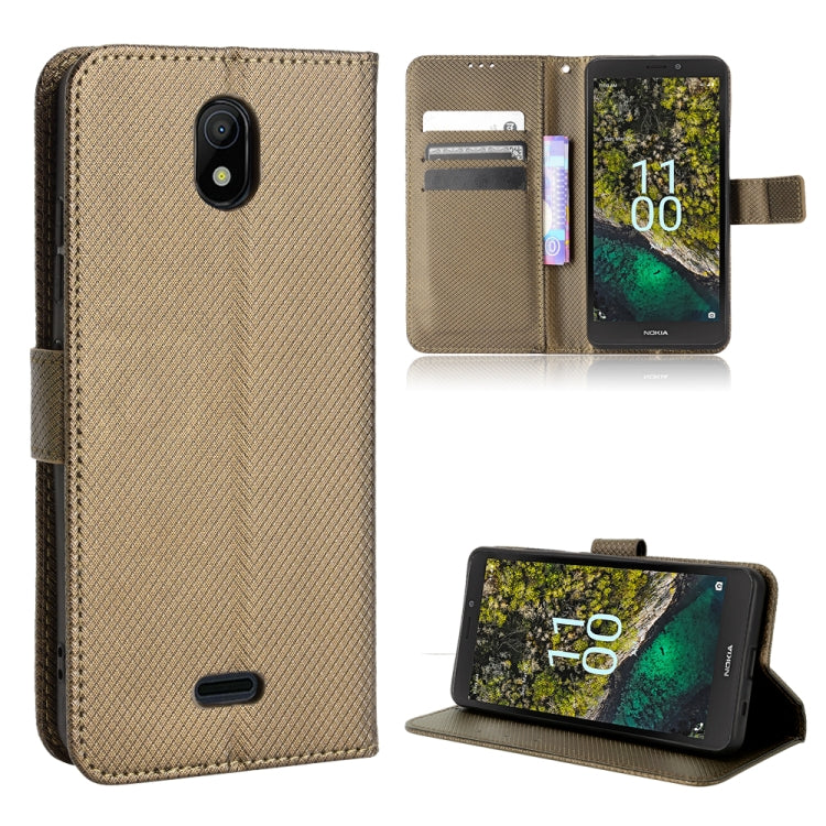 For Nokia C100 Diamond Texture Leather Phone Case