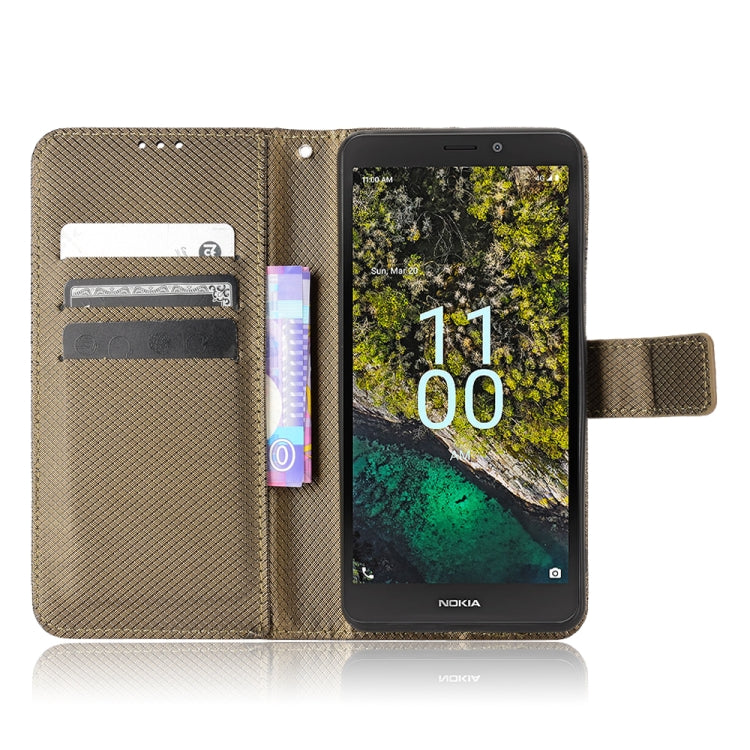 For Nokia C100 Diamond Texture Leather Phone Case