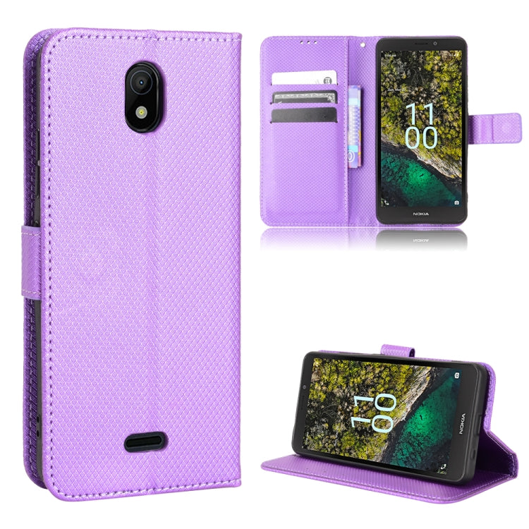 For Nokia C100 Diamond Texture Leather Phone Case
