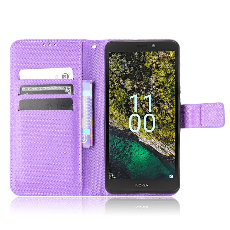 For Nokia C100 Diamond Texture Leather Phone Case