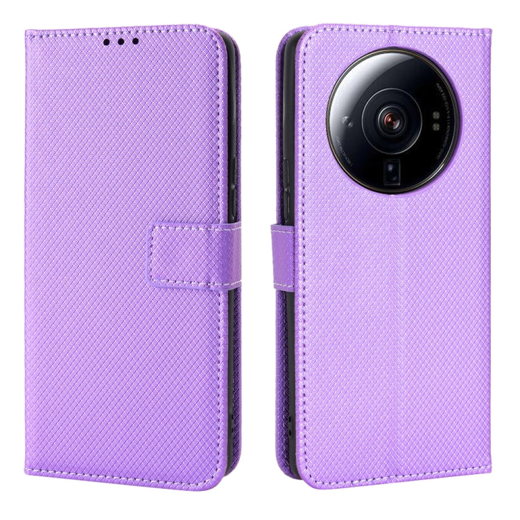 For Xiaomi 12S Ultra Diamond Texture Leather Phone Case