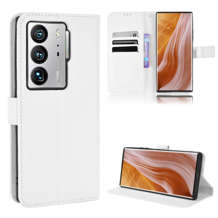 For ZTE Axon 40 Ultra Diamond Texture Leather Phone Case