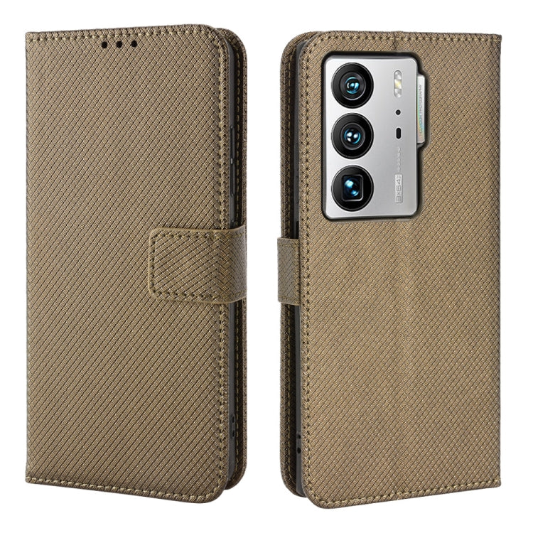 For ZTE Axon 40 Ultra Diamond Texture Leather Phone Case