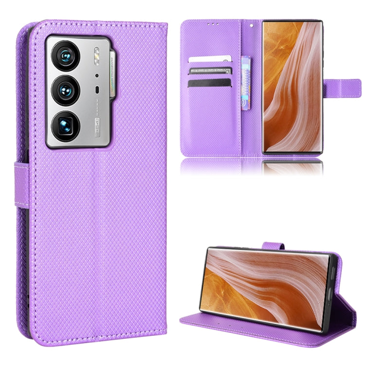 For ZTE Axon 40 Ultra Diamond Texture Leather Phone Case