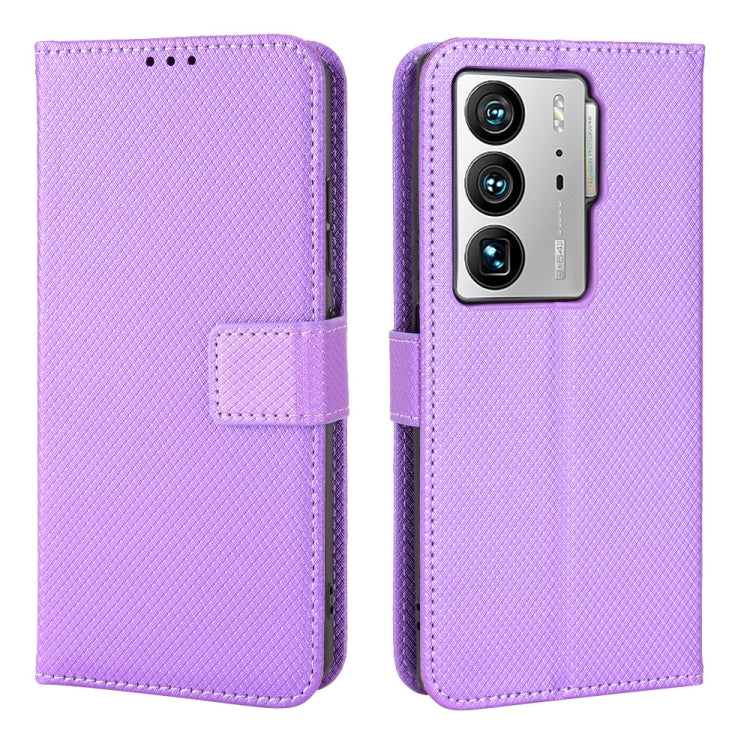For ZTE Axon 40 Ultra Diamond Texture Leather Phone Case