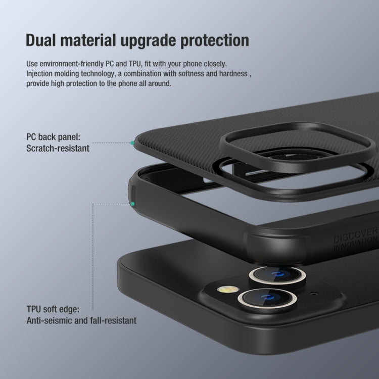 For iPhone 14 NILLKIN Frosted Shield Pro PC + TPU Phone Case