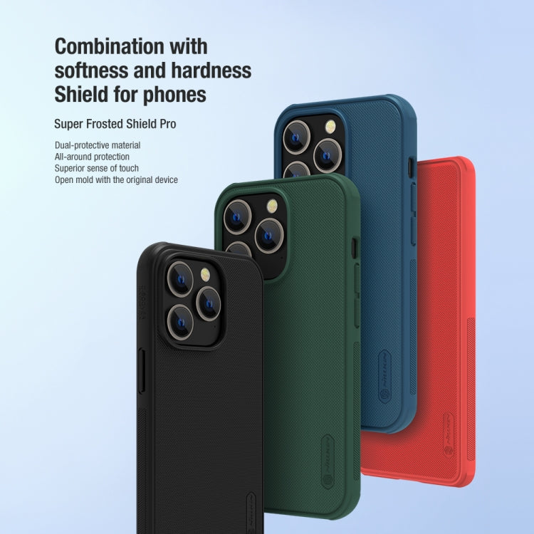 For iPhone 14 Pro NILLKIN Frosted Shield Pro PC + TPU Phone Case