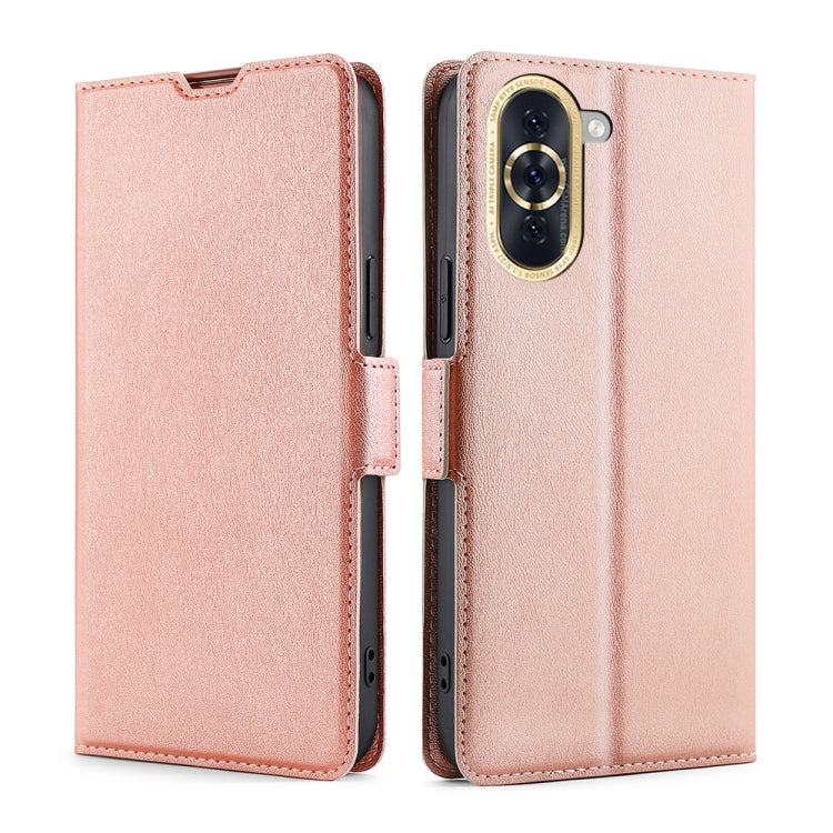For Huawei nova 10 Ultra-thin Voltage Side Buckle Horizontal Flip Leather Phone Case