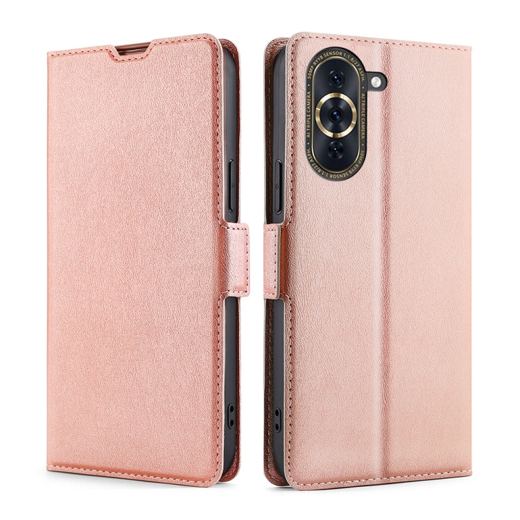 For Huawei nova 10 Pro Ultra-thin Voltage Side Buckle Horizontal Flip Leather Phone Case