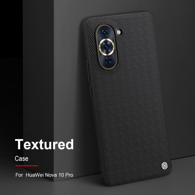 For Huawei nova 10 Pro NILLKIN 3D Texture Nylon Fiber PC+TPU Phone Case(Black)