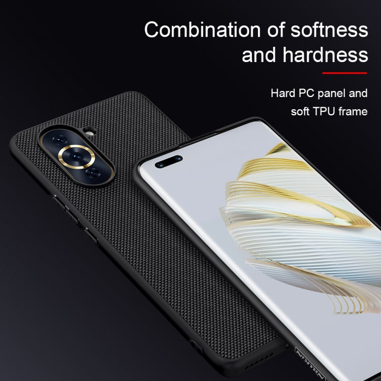 For Huawei nova 10 Pro NILLKIN 3D Texture Nylon Fiber PC+TPU Phone Case(Black)