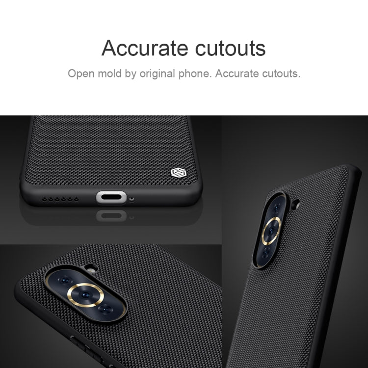 For Huawei nova 10 Pro NILLKIN 3D Texture Nylon Fiber PC+TPU Phone Case(Black)