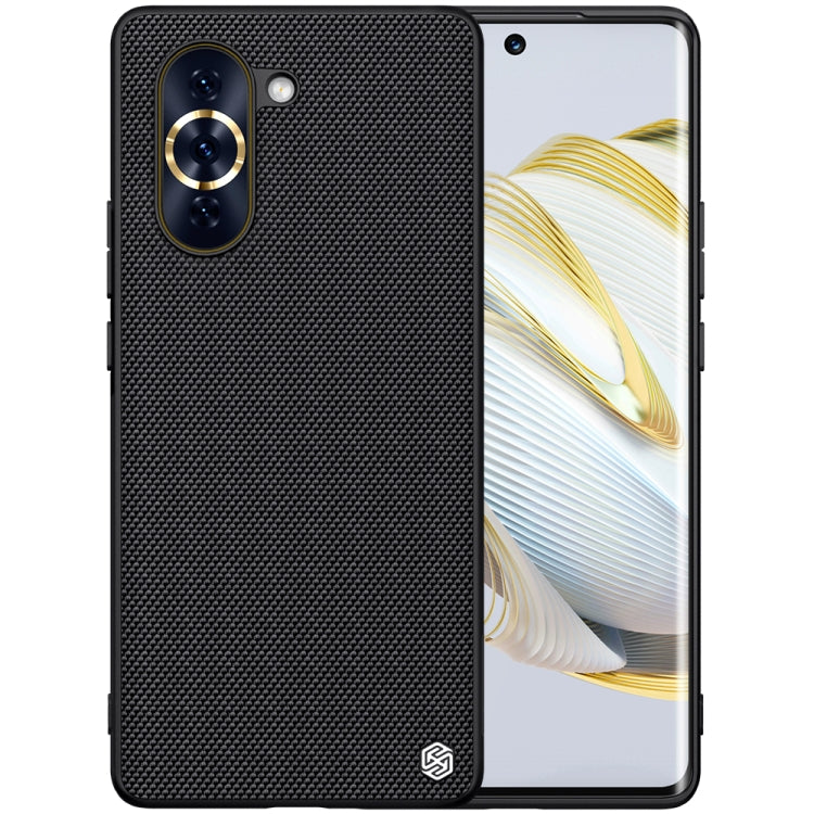 For Huawei nova 10 NILLKIN 3D Texture Nylon Fiber PC+TPU Phone Case(Black)
