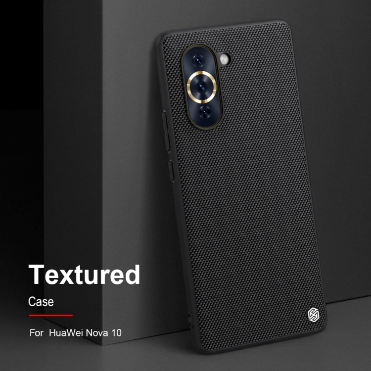 For Huawei nova 10 NILLKIN 3D Texture Nylon Fiber PC+TPU Phone Case(Black)