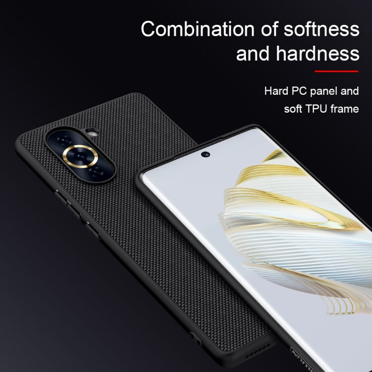 For Huawei nova 10 NILLKIN 3D Texture Nylon Fiber PC+TPU Phone Case(Black)