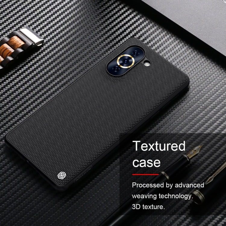 For Huawei nova 10 NILLKIN 3D Texture Nylon Fiber PC+TPU Phone Case(Black)