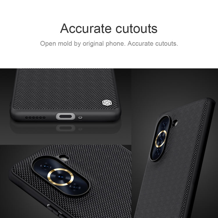For Huawei nova 10 NILLKIN 3D Texture Nylon Fiber PC+TPU Phone Case(Black)