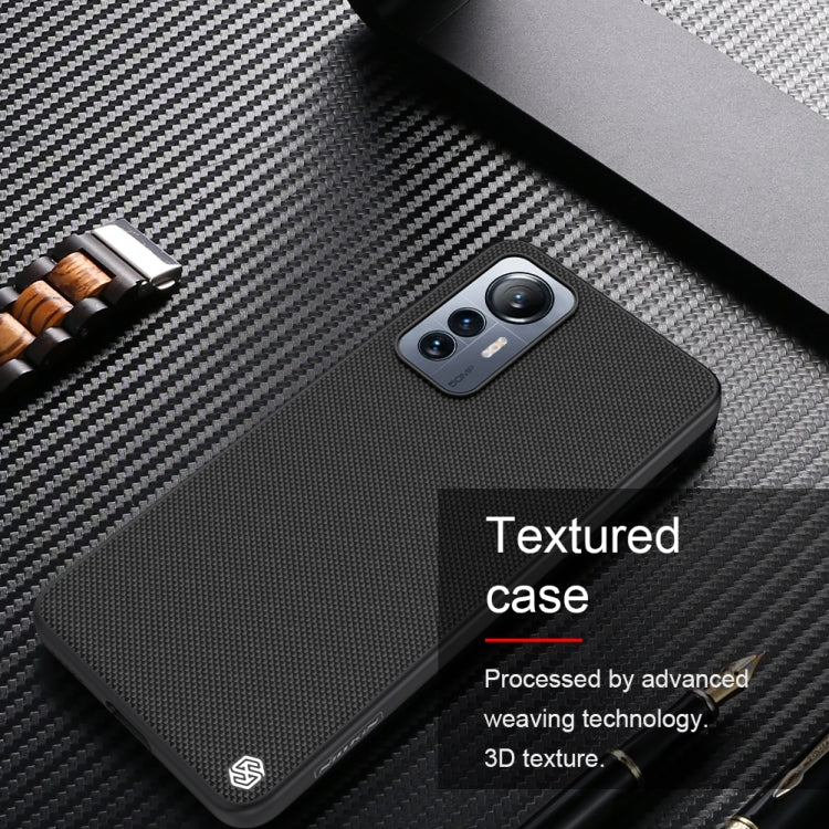For Xiaomi 12 Lite NILLKIN 3D Texture Nylon Fiber PC+TPU Phone Case(Black)