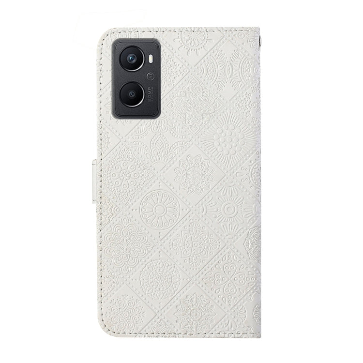 For OPPO A96 4G Ethnic Style Embossed Pattern Leather Phone Case