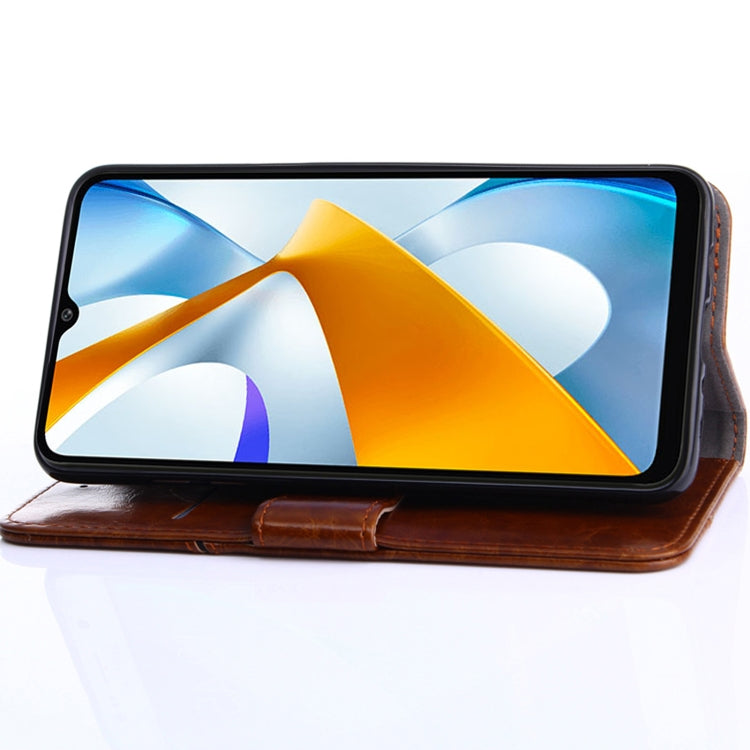 For OPPO A57 4G 2022 Geometric Stitching Horizontal Flip Leather Phone Case