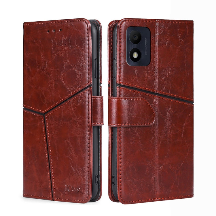 For alcatel 1B 2022 Geometric Stitching Horizontal Flip Leather Phone Case
