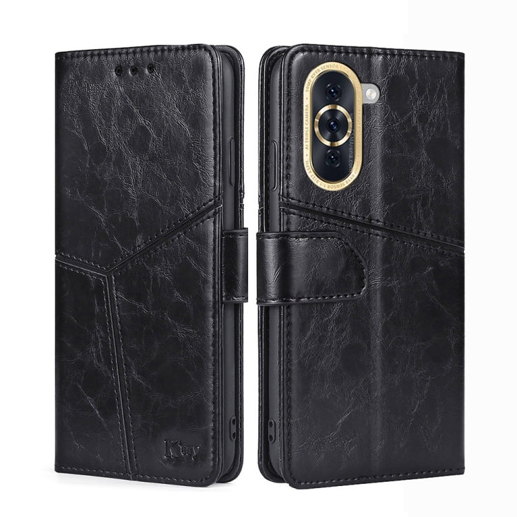 For Huawei nova 10 Geometric Stitching Horizontal Flip Leather Phone Case