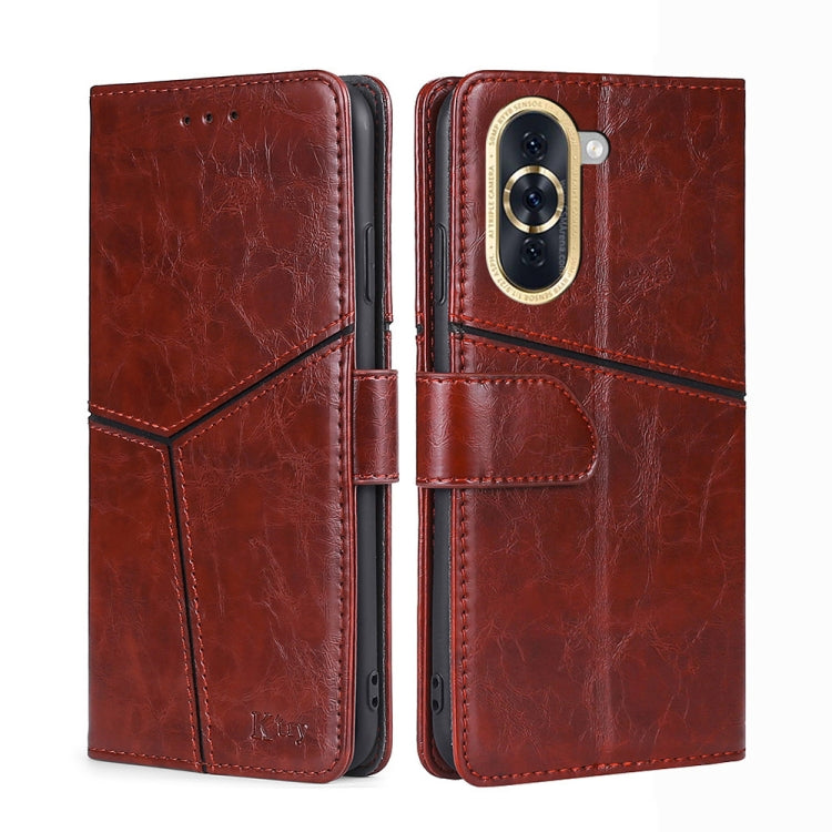 For Huawei nova 10 Geometric Stitching Horizontal Flip Leather Phone Case