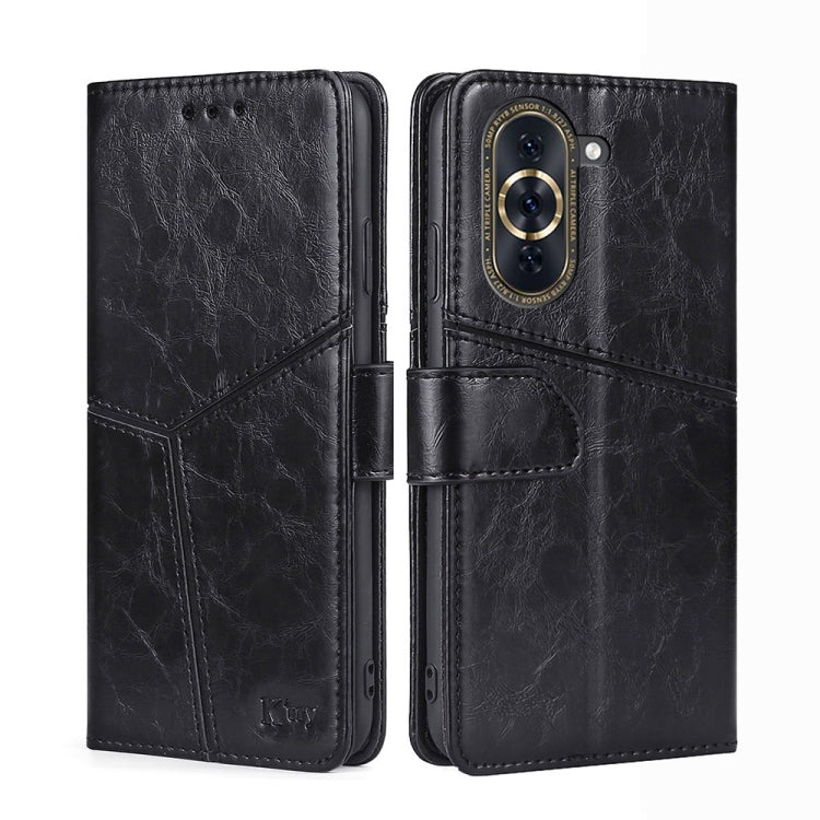 For Huawei nova 10 Pro Geometric Stitching Horizontal Flip Leather Phone Case