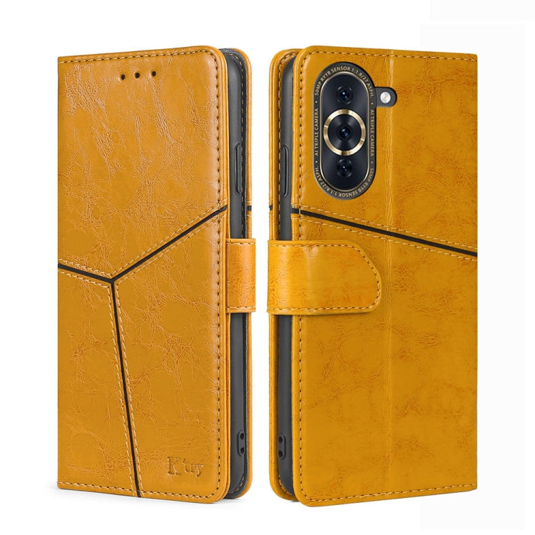 For Huawei nova 10 Pro Geometric Stitching Horizontal Flip Leather Phone Case