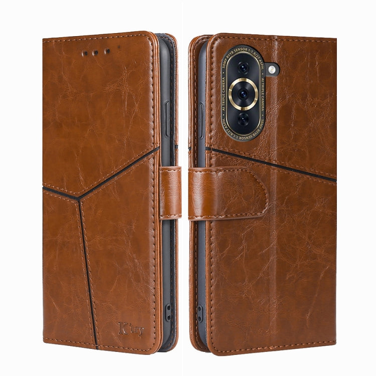 For Huawei nova 10 Pro Geometric Stitching Horizontal Flip Leather Phone Case