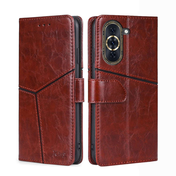 For Huawei nova 10 Pro Geometric Stitching Horizontal Flip Leather Phone Case