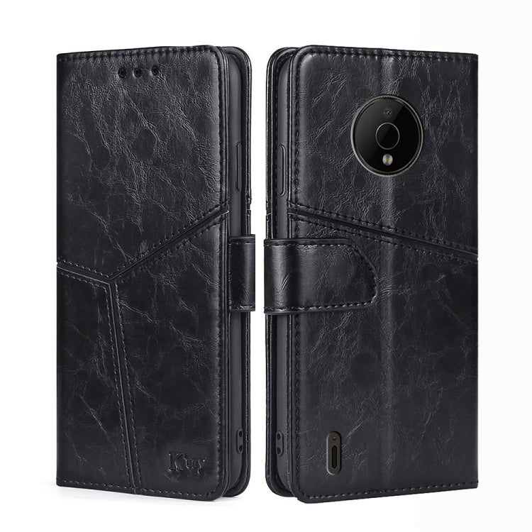 For Nokia C200 Geometric Stitching Horizontal Flip Leather Phone Case