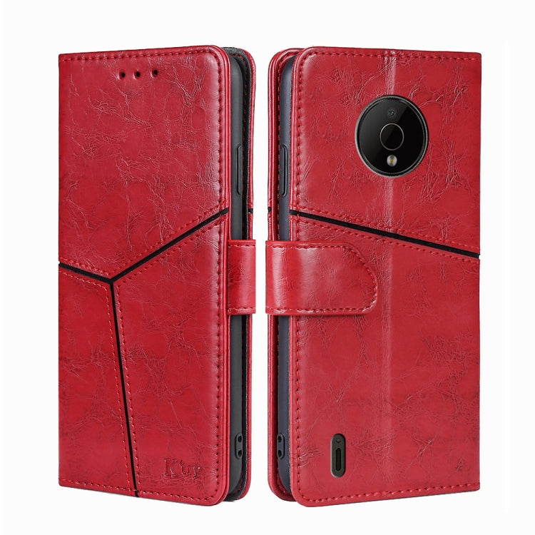 For Nokia C200 Geometric Stitching Horizontal Flip Leather Phone Case