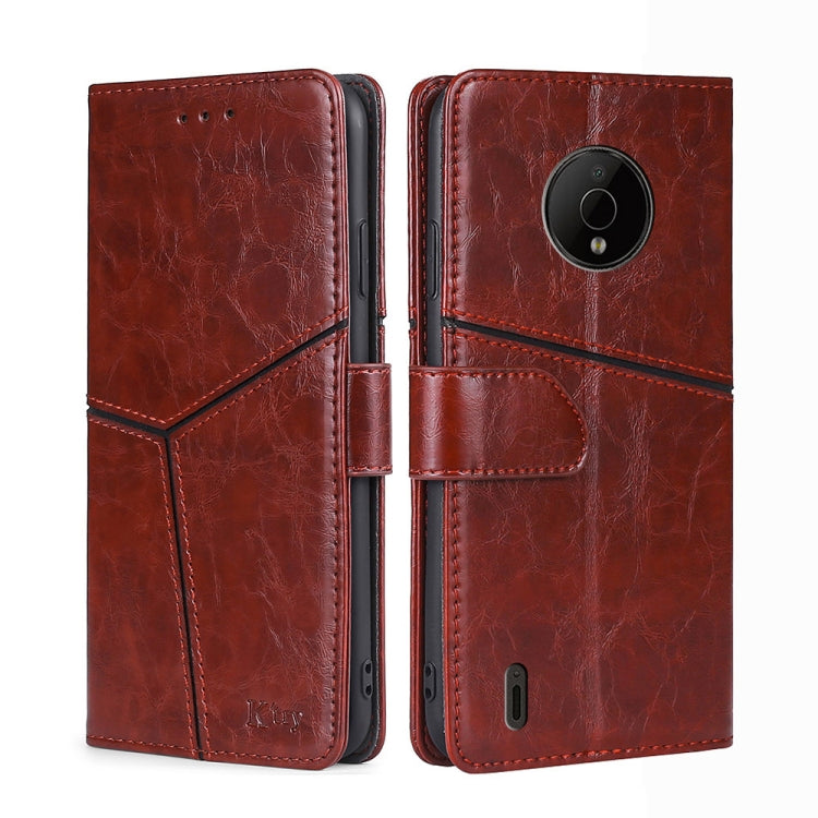 For Nokia C200 Geometric Stitching Horizontal Flip Leather Phone Case