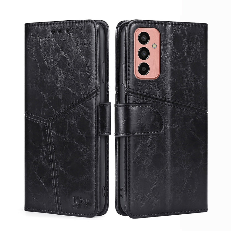 For Samsung Galaxy M13 Geometric Stitching Horizontal Flip Leather Phone Case