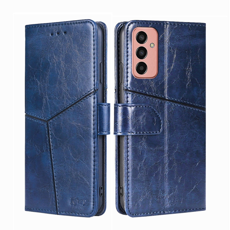 For Samsung Galaxy M13 Geometric Stitching Horizontal Flip Leather Phone Case