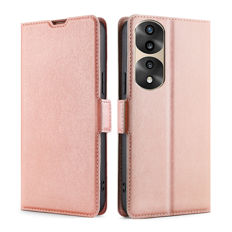 For Honor 70 Pro/70 Pro+ Ultra-thin Voltage Side Buckle Horizontal Flip Leather Phone Case