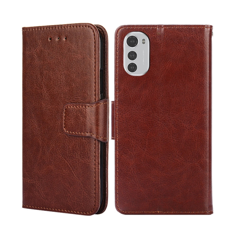 For Motorola Moto E32 4G Crystal Texture Leather Phone Case