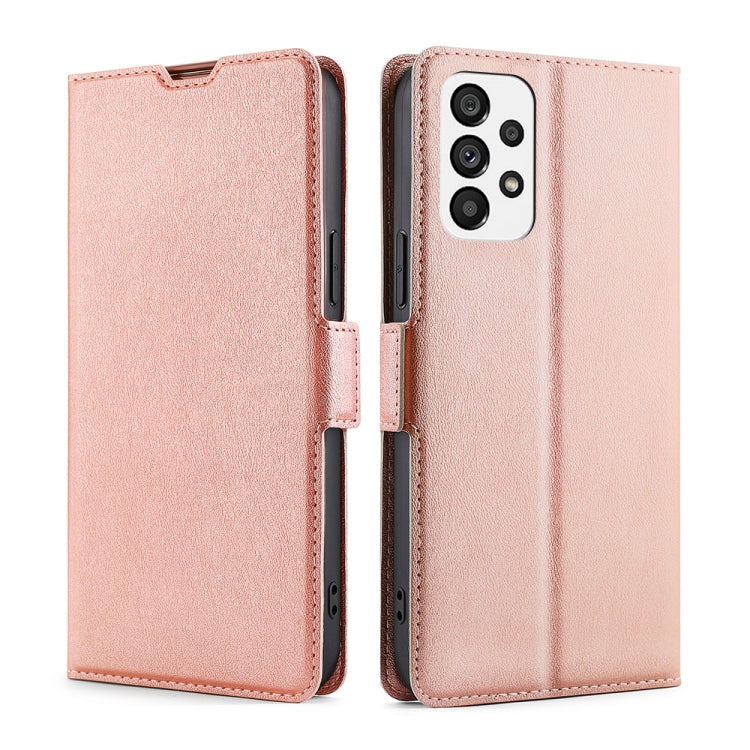 For Samsung Galaxy A73 5G Ultra-thin Voltage Side Buckle Horizontal Flip Leather Phone Case