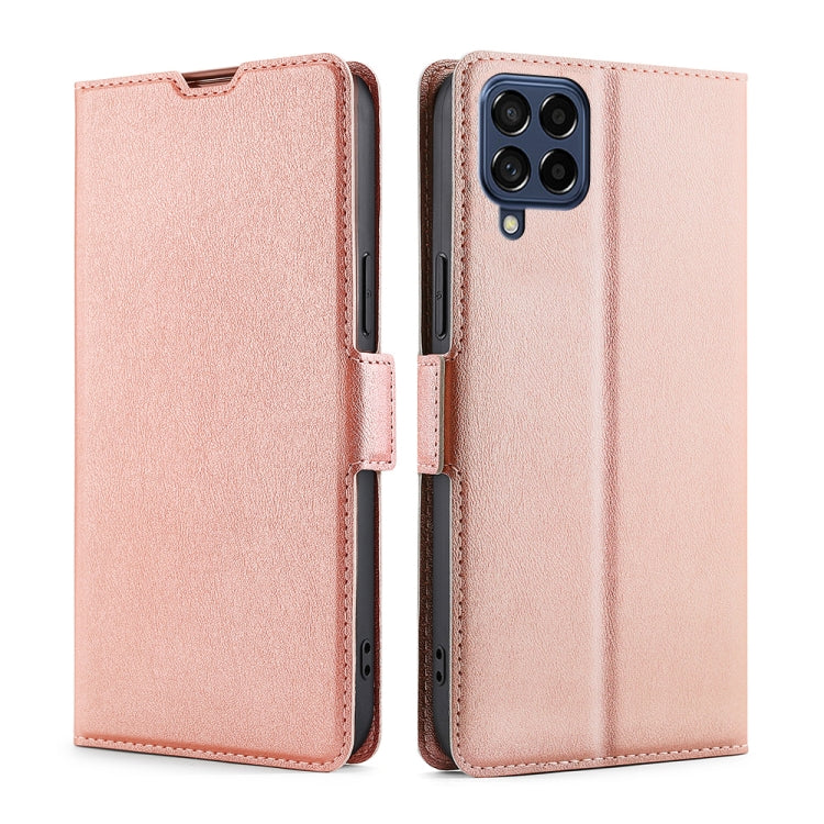 For Samsung Galaxy M53 5G Ultra-thin Voltage Side Buckle Horizontal Flip Leather Phone Case