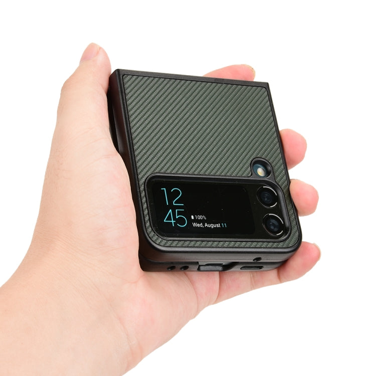 For Samsung Galaxy Z Flip4 Pasted Leather Protective Phone Case