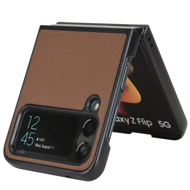 For Samsung Galaxy Z Flip4 Pasted Leather Protective Phone Case