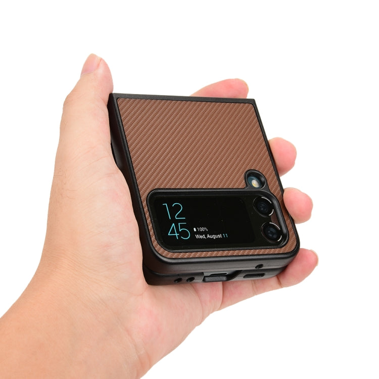 For Samsung Galaxy Z Flip4 Pasted Leather Protective Phone Case