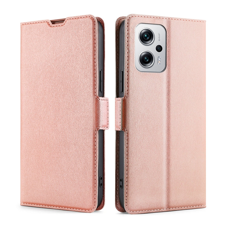For Xiaomi Redmi Note 11T Pro 5G/Note 11T Pro+ 5G Ultra-thin Voltage Side Buckle Horizontal Flip Leather Phone Case